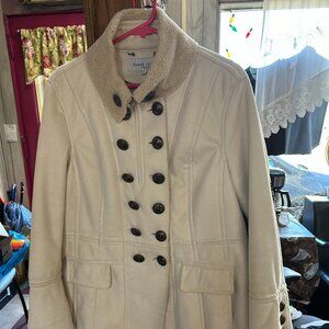 BLACK RIVIT PEA COAT